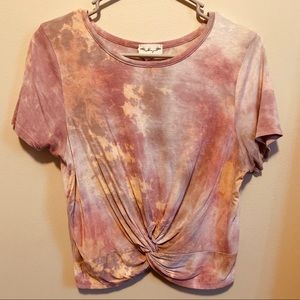 Tie dyed cropped tee!